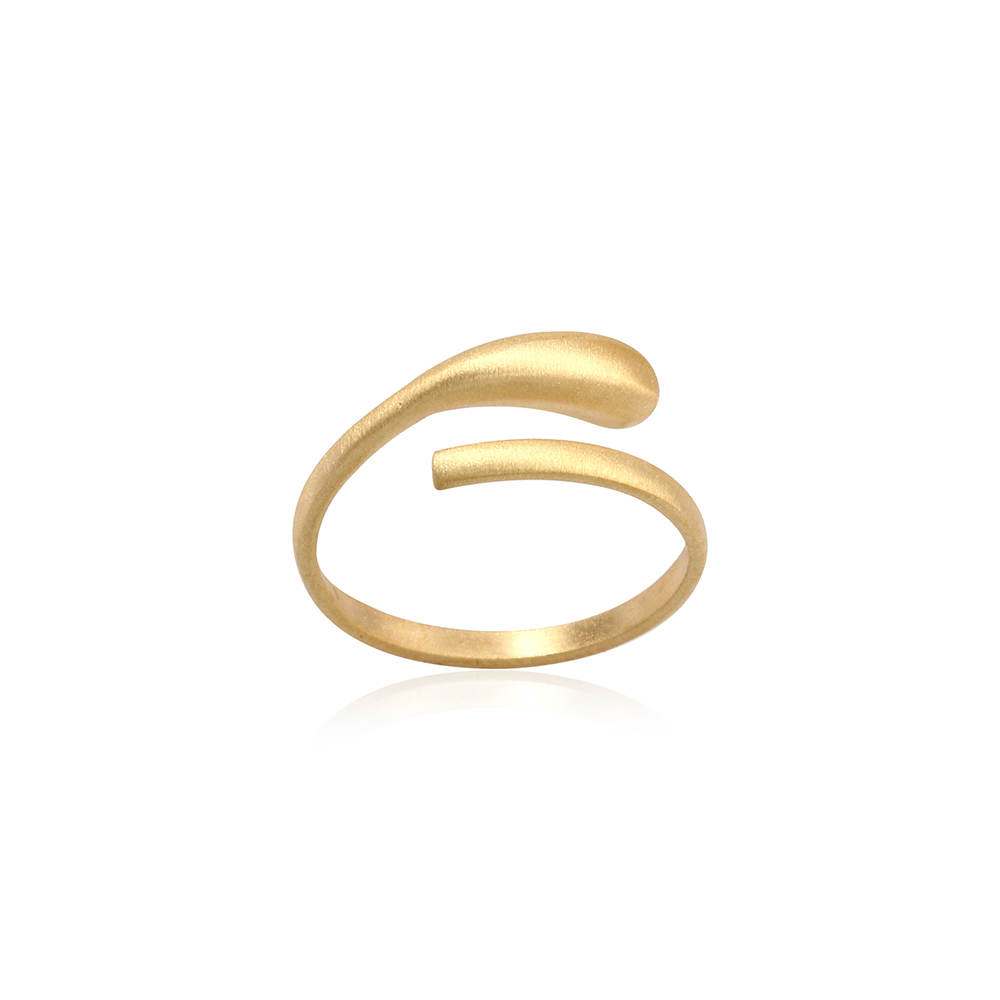 Stylish Gold Platted Silver Ring with 925 Sterling Silver