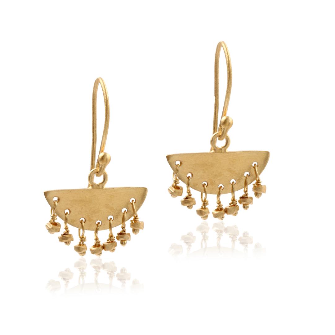 Bead Silver Plain Studd Earring