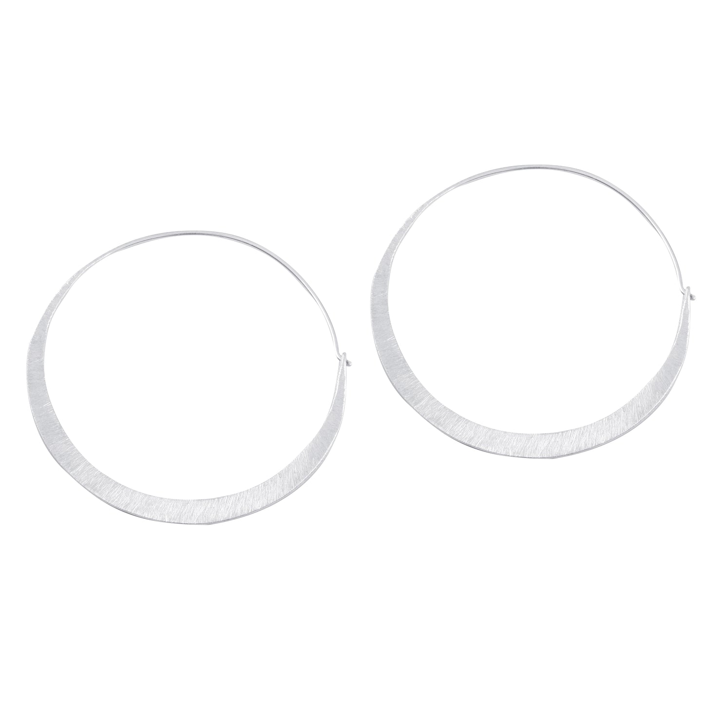 925 Sterling Silver Plain Hoops Earring