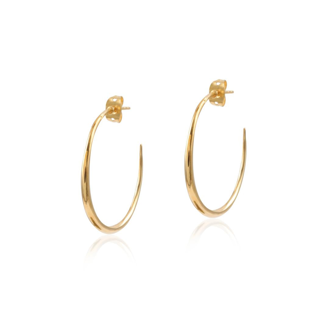 Sleek Open Half Hoop Earring with Modern Elegant Finish Earring