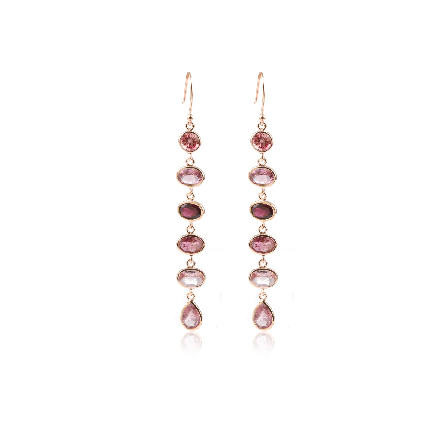Multi Tourmaline Multi Gemstone Flashy Gold Plating Silver Earring