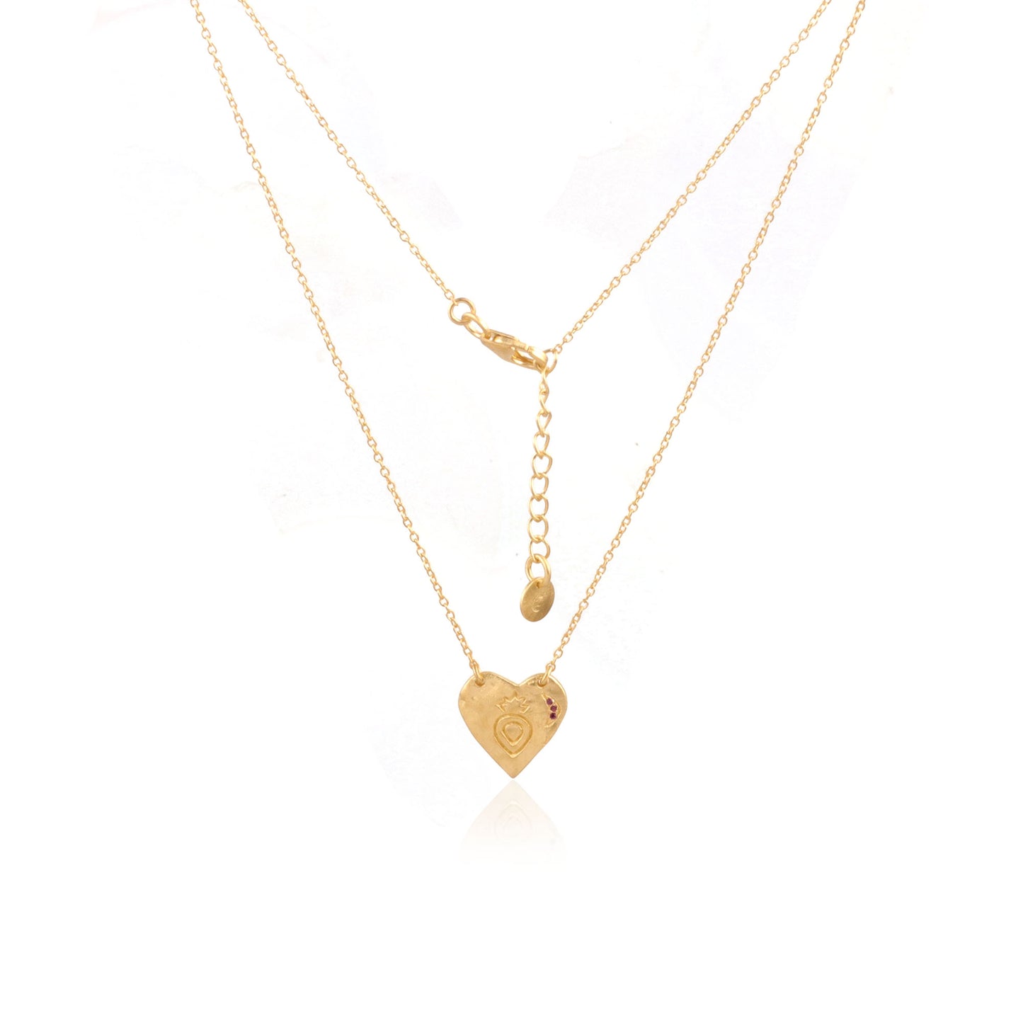 Heart Silver Multi Cz Stone Necklace