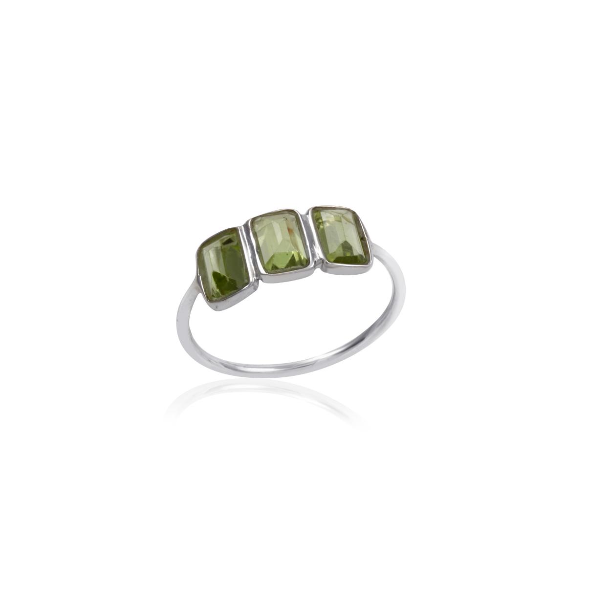 925 Sterling Silver Bazel Multi Stone Silver Ring