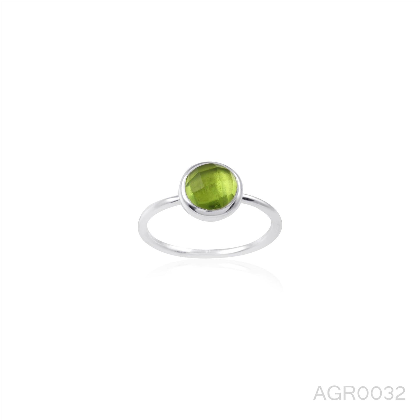 925 Sterling Silver Bazel Single Stone Silver Ring