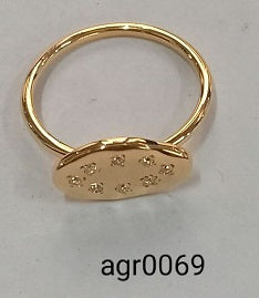 Disk Shape Silver Ring with 925 Sterling Silver