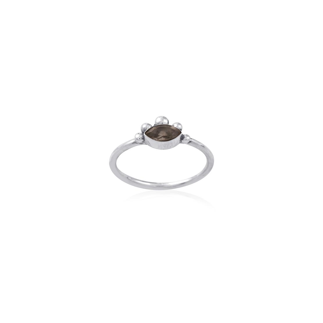 Silver Single Stone Ring