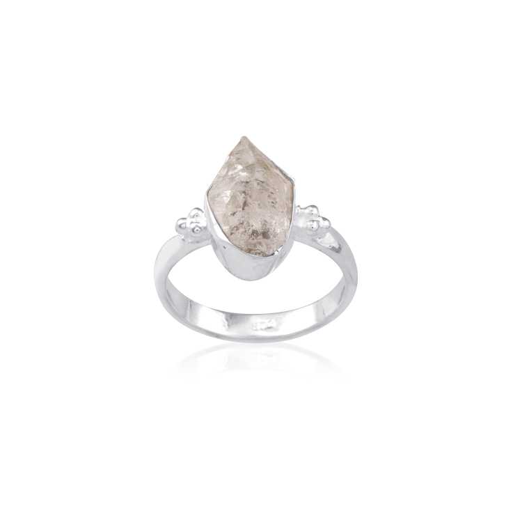925 Sterling Silver Single Stone Silver Ring