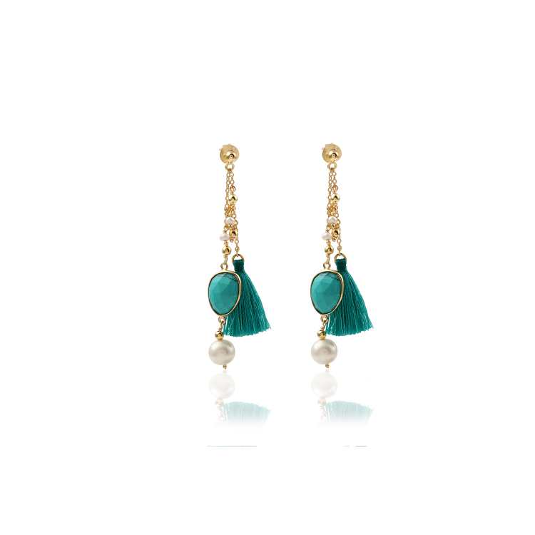 925 Silver Multi Gemstone Earring