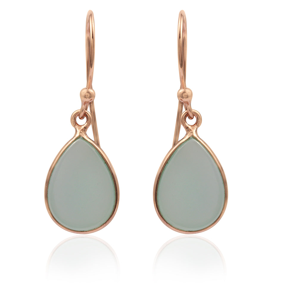 Bazel Gemstone Drop Earring made with 925 Sterling Silver for Women