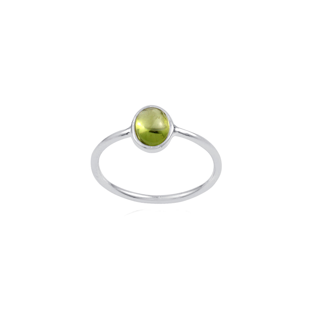 925 Sterling Silver Bazel Stone Silver Ring