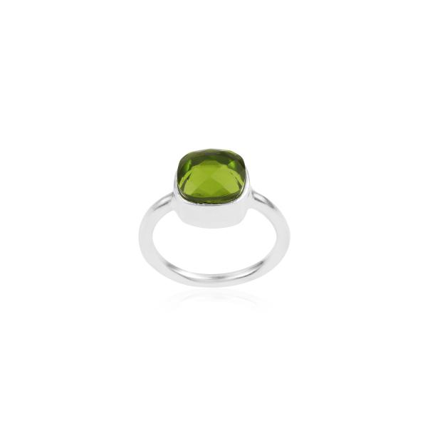 Silver Gemstone Ring