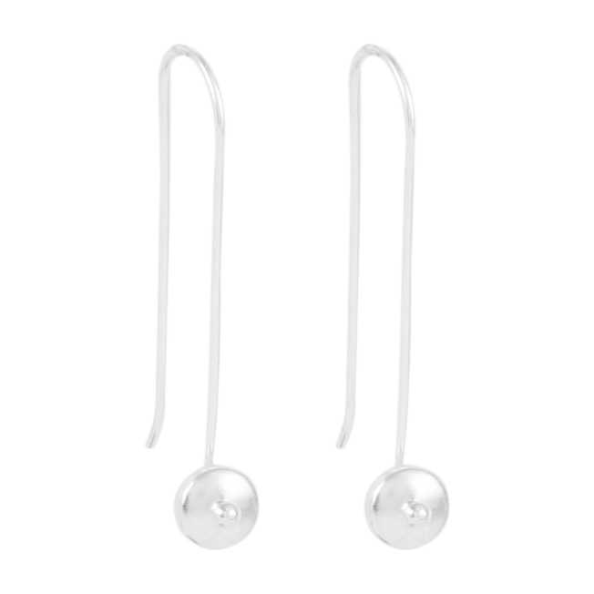 Plain Silver Drop Earring
