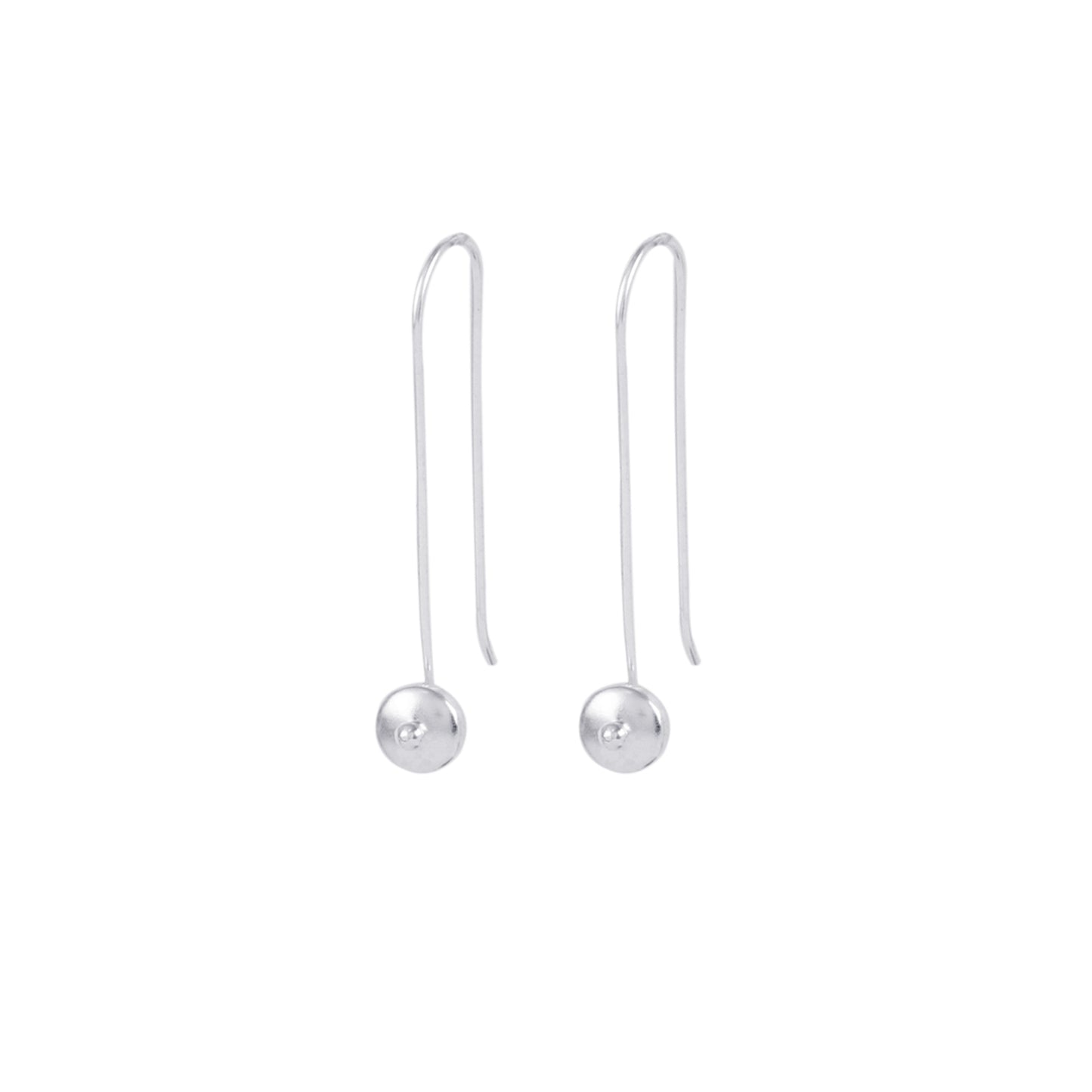 Disk Shaped Plain Ethnic wear Traditional Shiny Silver Earring For Women