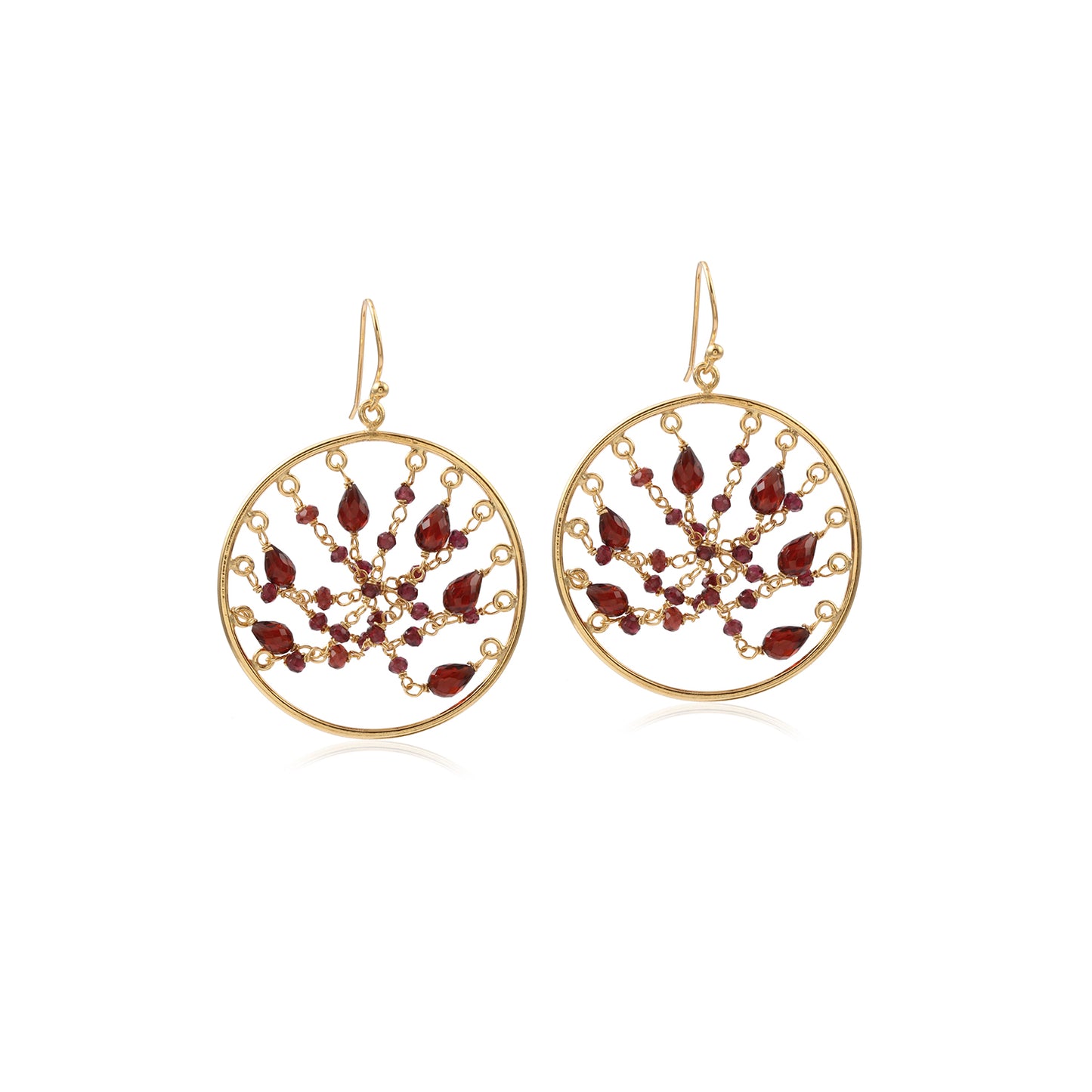Elegant Stone Beads Earring made with 925 Sterling Silver