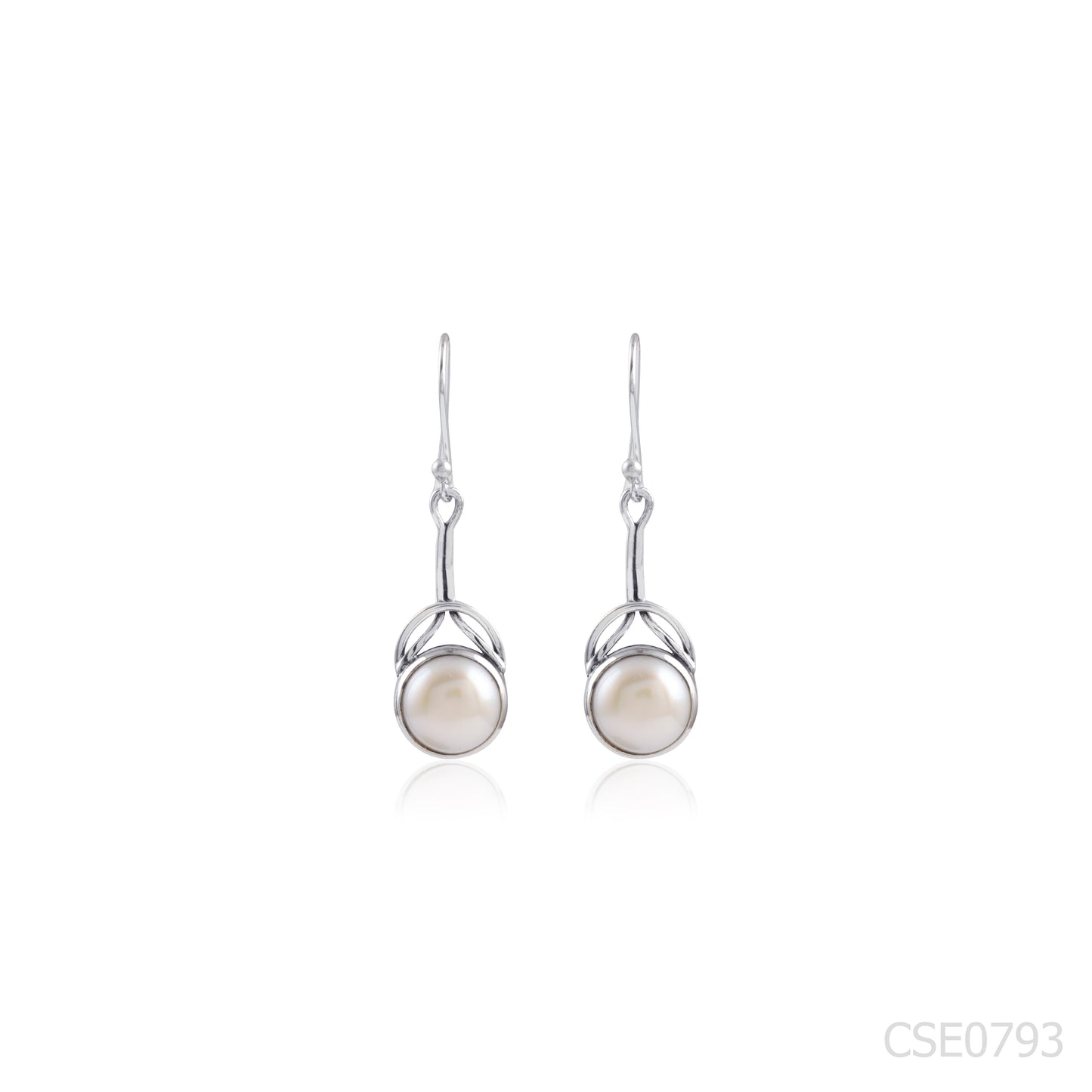 925 Sterling Silver Stylish Prehnite Gemstone Earring