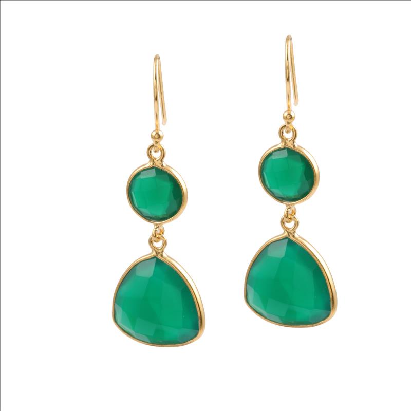 Bazel Gemstone Drop Earring made With 925 Sterling Silver