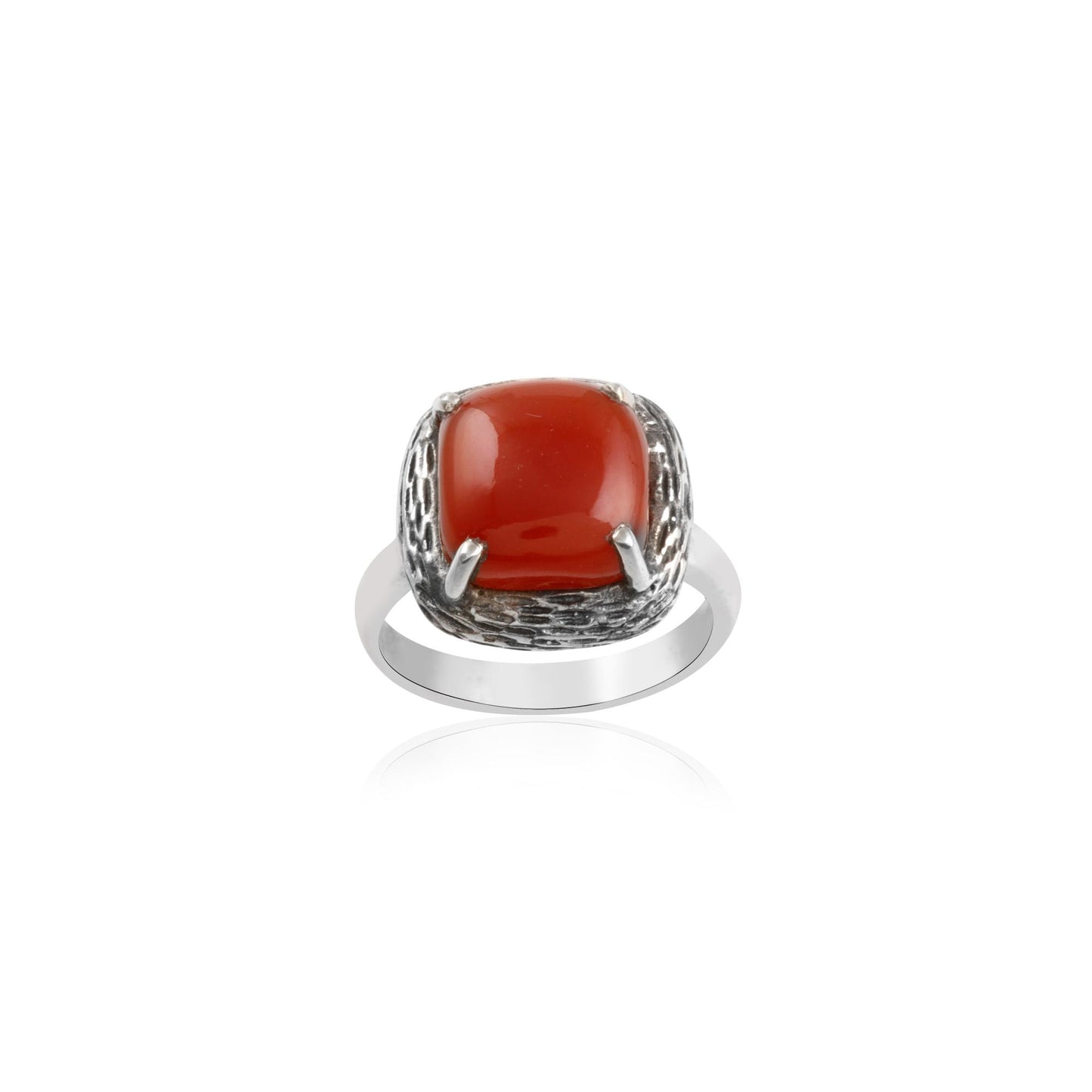 Ethnic Gemstone Silver Ring made with 925 Sterling Silver