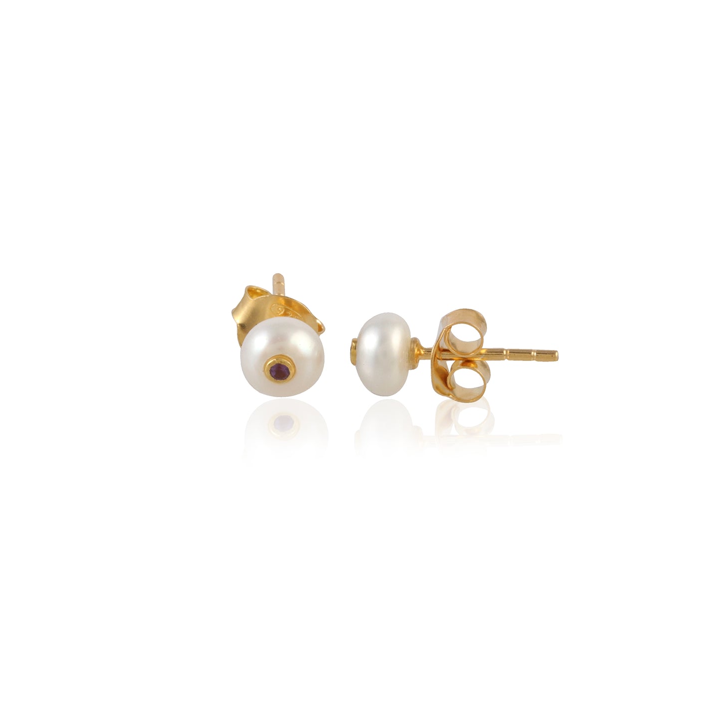 White Stone and Minimal Round Design for Women Lightweight Everyday and Festival wear Earring