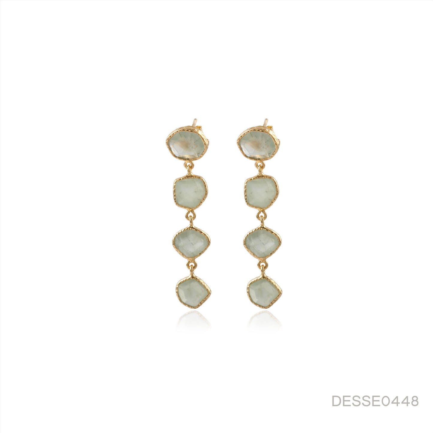 Black Onyx Multi Drop Dangle Gold Finish Elegant Evening and Party wear Jewellery Silver Earring