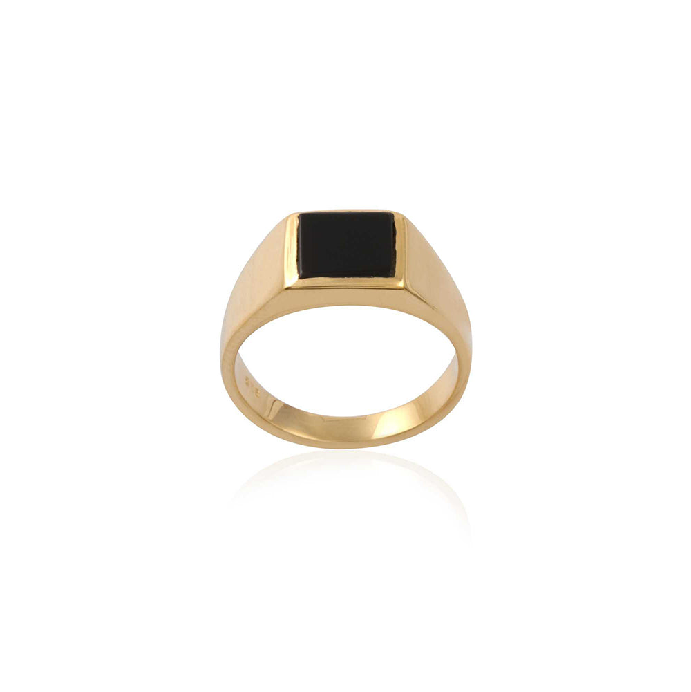 925 Sterling Silver Square Gemstone Ring