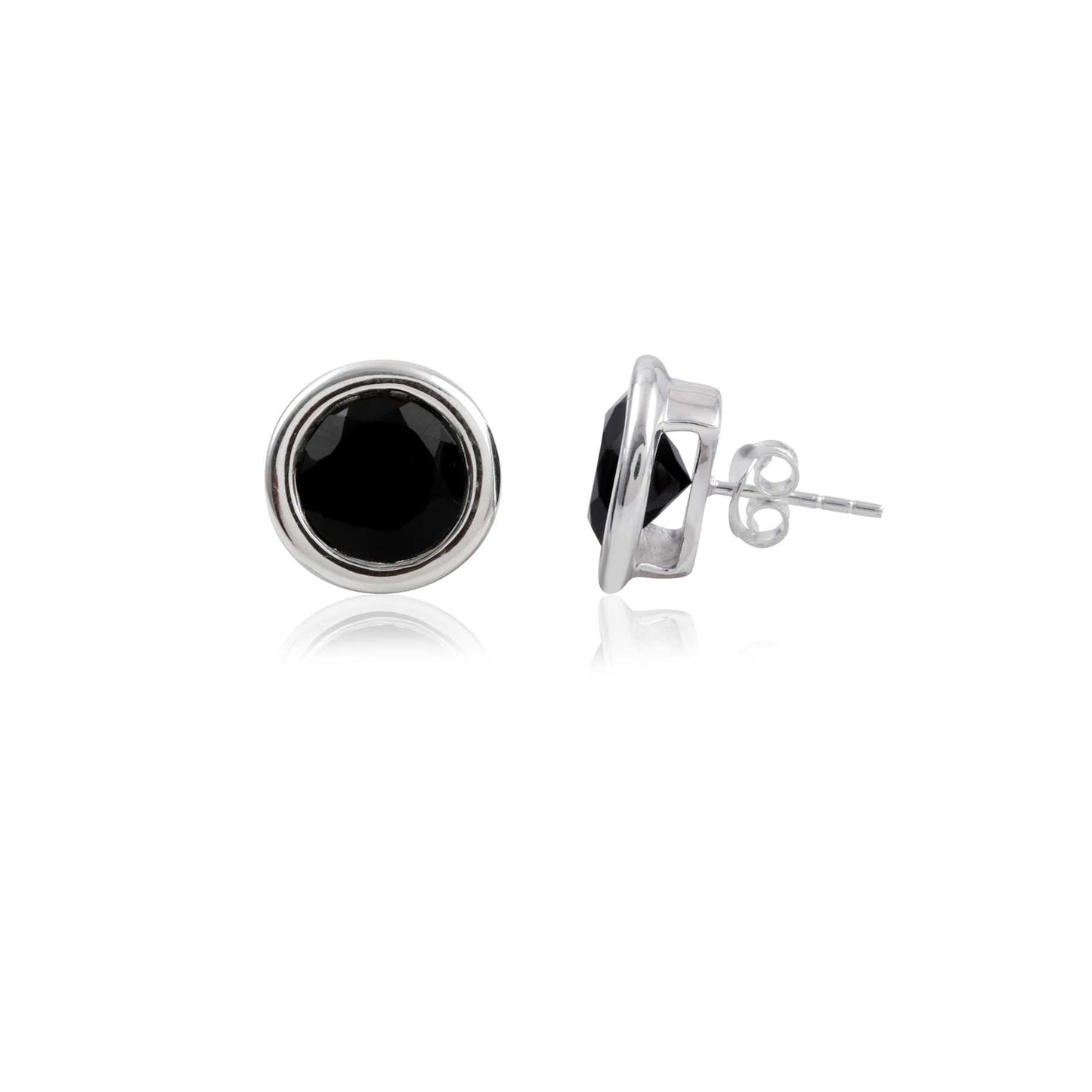 Black Onyx Gemstone Earring madewith 925 Sterling Silver for Women