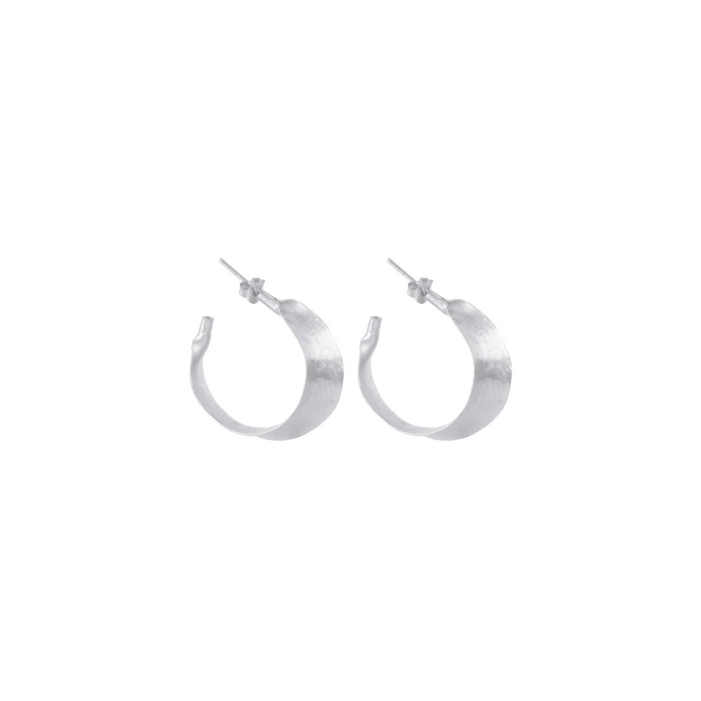 925 Silver Plain Hoop Earring