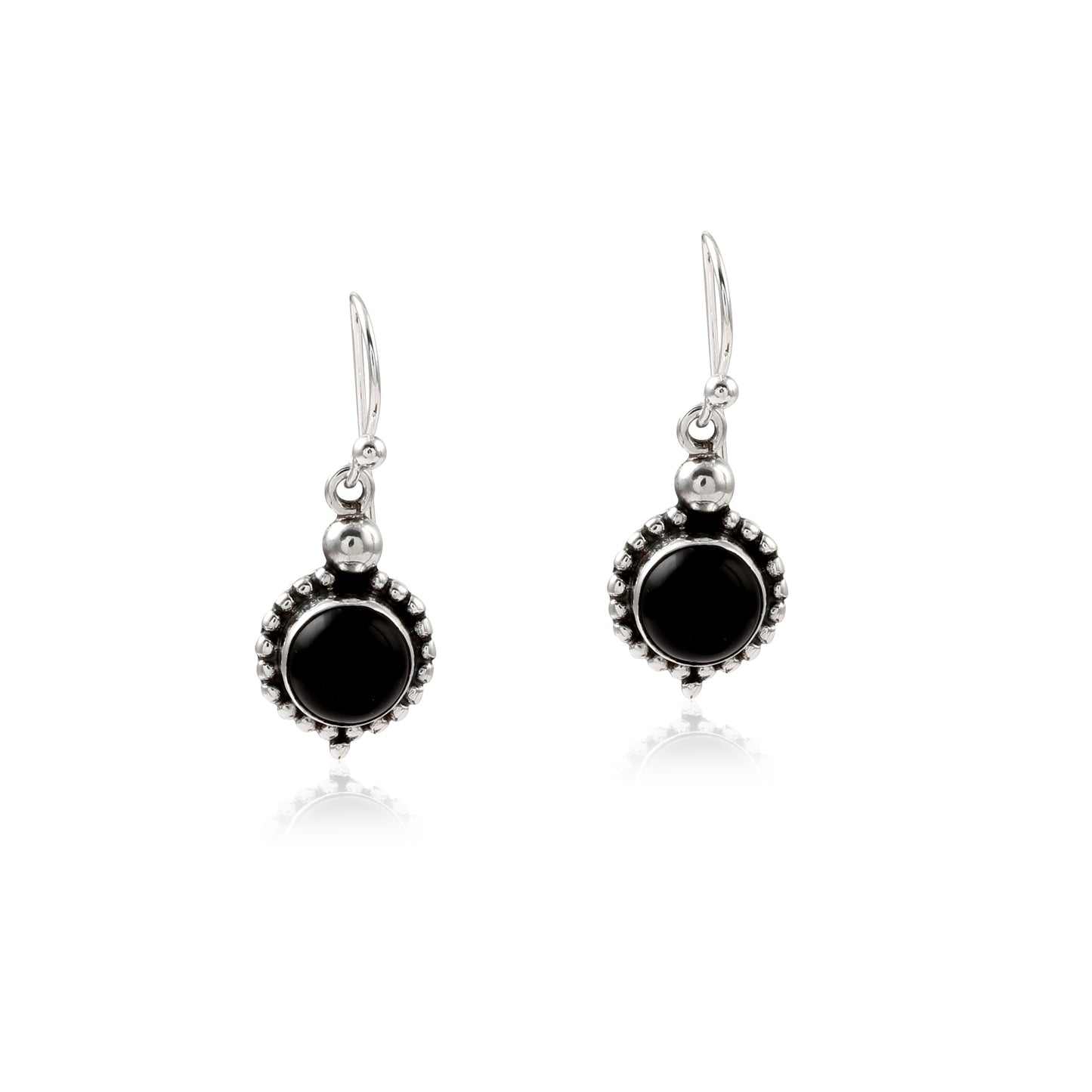 Ethnic Black Onyx Gemstone Earring madewith 925 Sterling Silver for Women