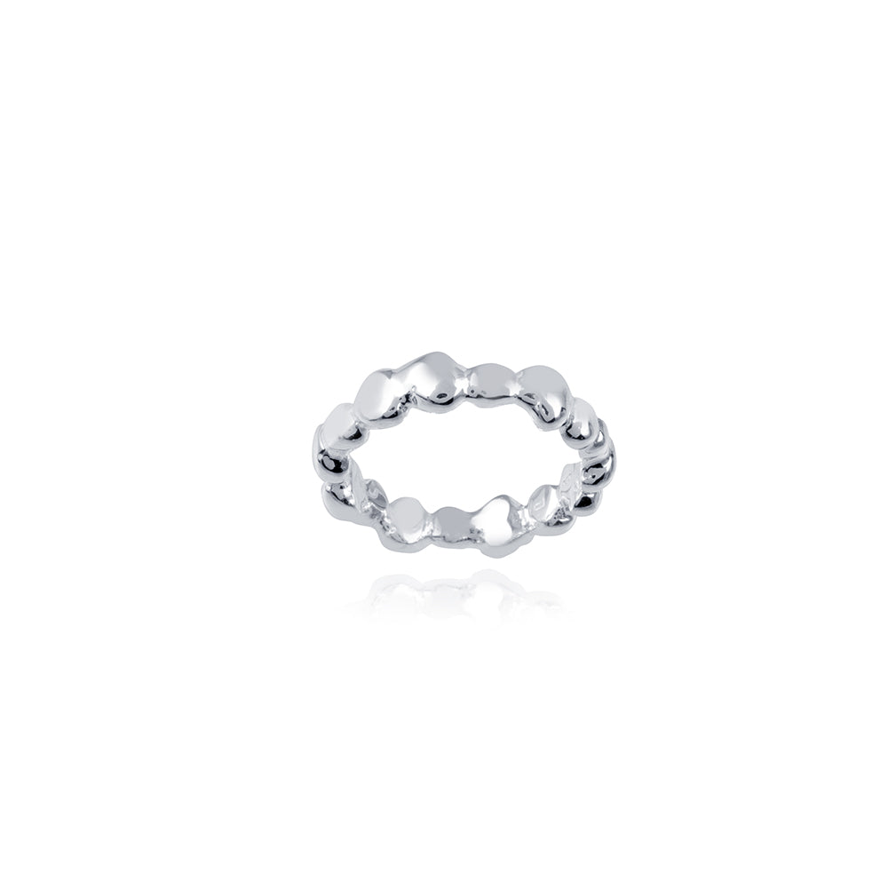 Silver band ring