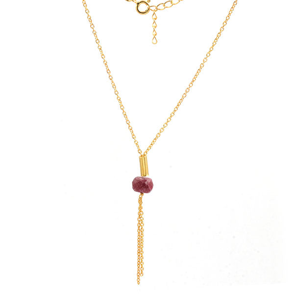 Gemstone Bead Necklace with 925 Sterling Silver