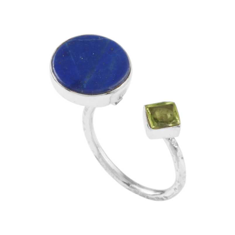 Stlylish Gemstone Silver Ring with 925 Sterling Silver