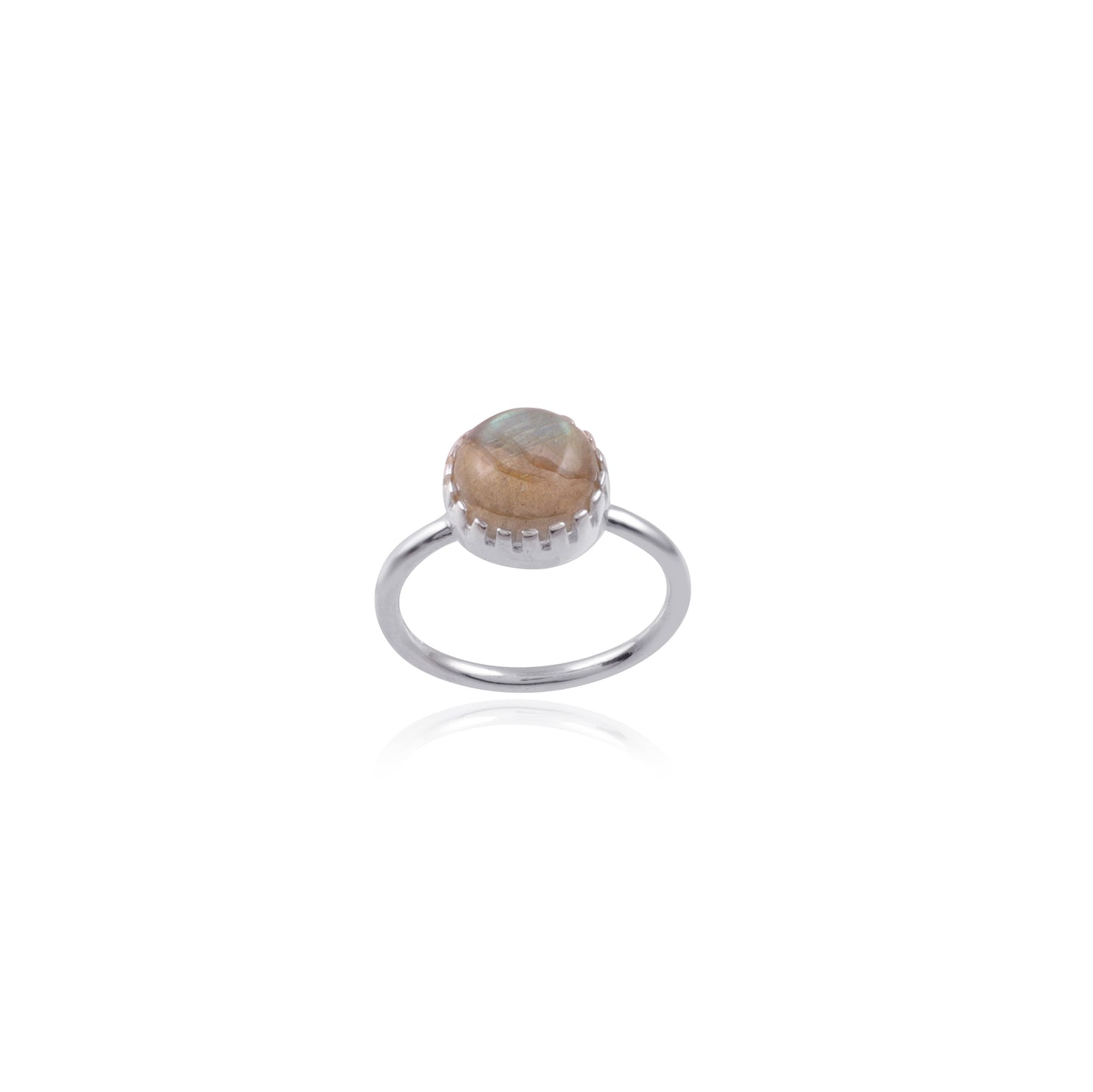 925 Sterling Silver Single Stone Silver Ring