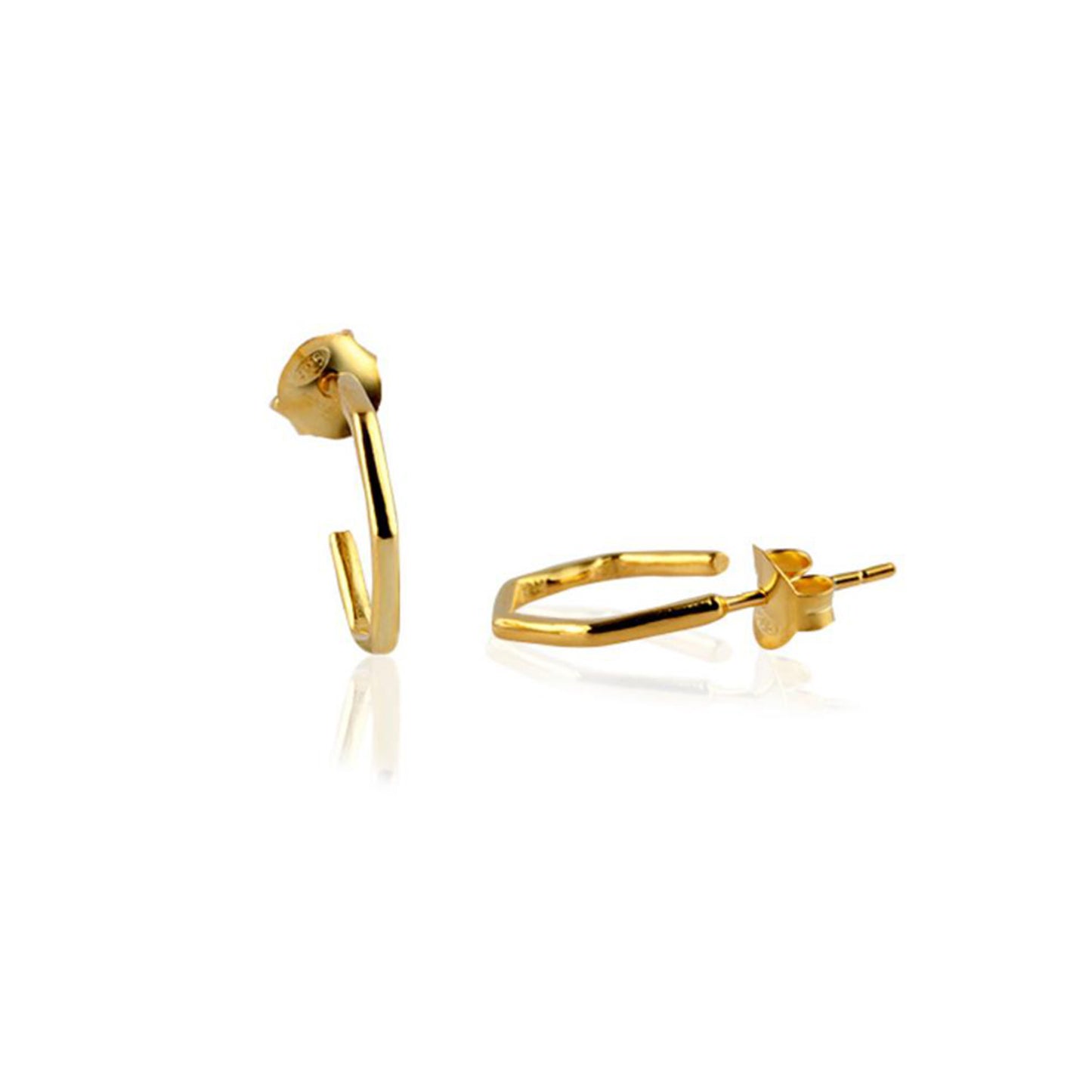 925 Silver Plain Stud Earring
