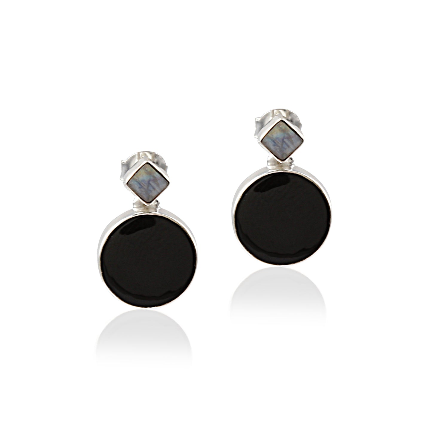Bazel Gemstone Drop Earring made With 925 Sterling Silver