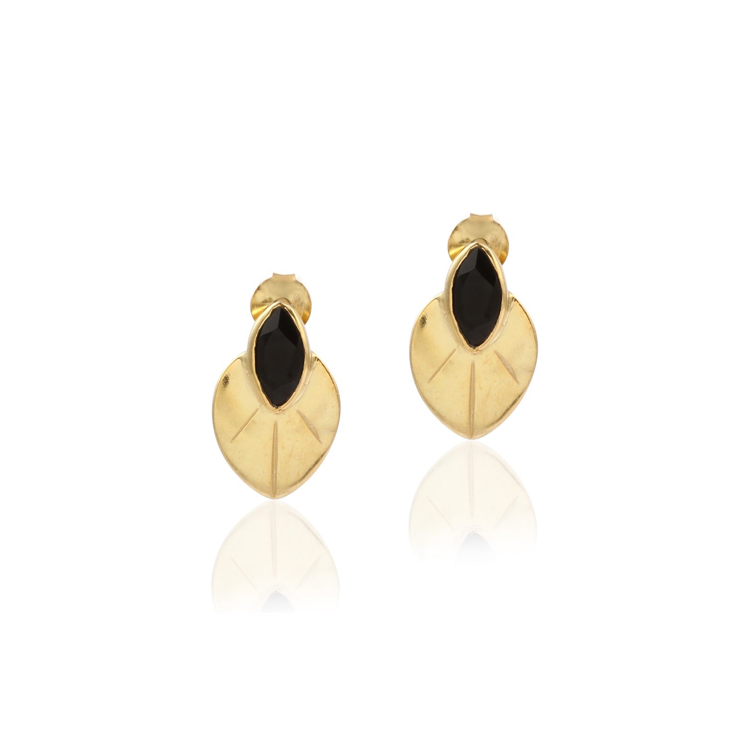 Leaf Design Gemstone Earring made with 925 Sterling Silver