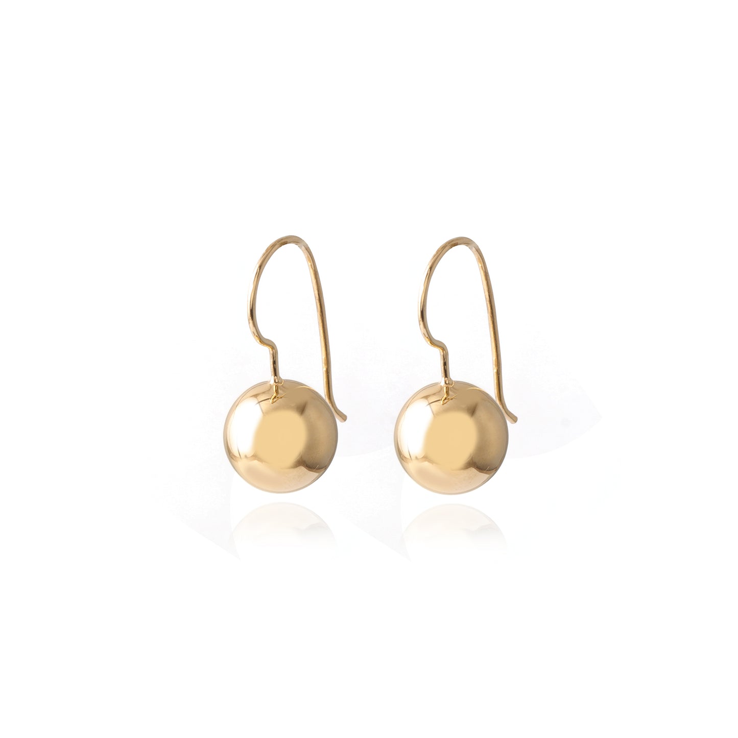 Ball Shape Gold Platted Silver Earring for Women