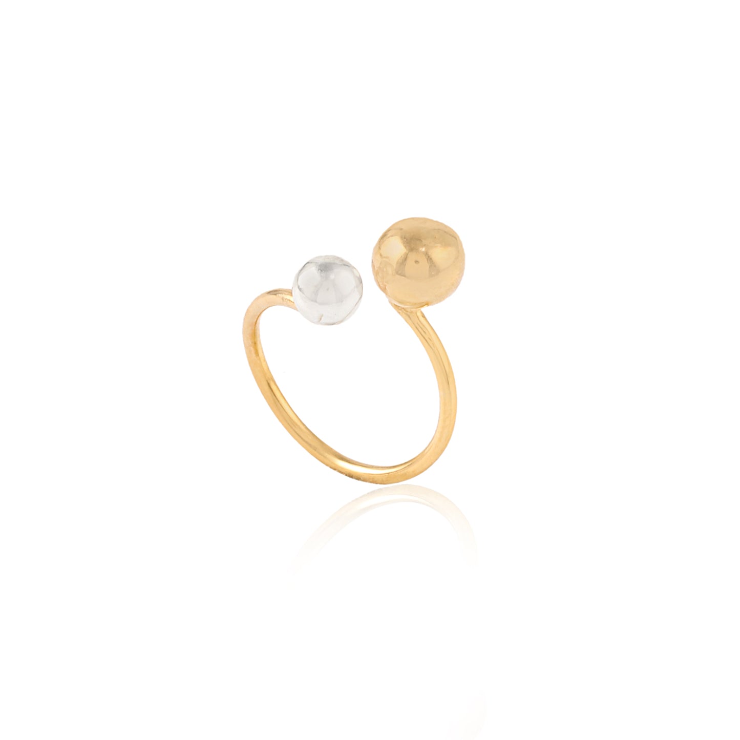 Designer 2 Tone Silver Ring with 925 Sterling Silver