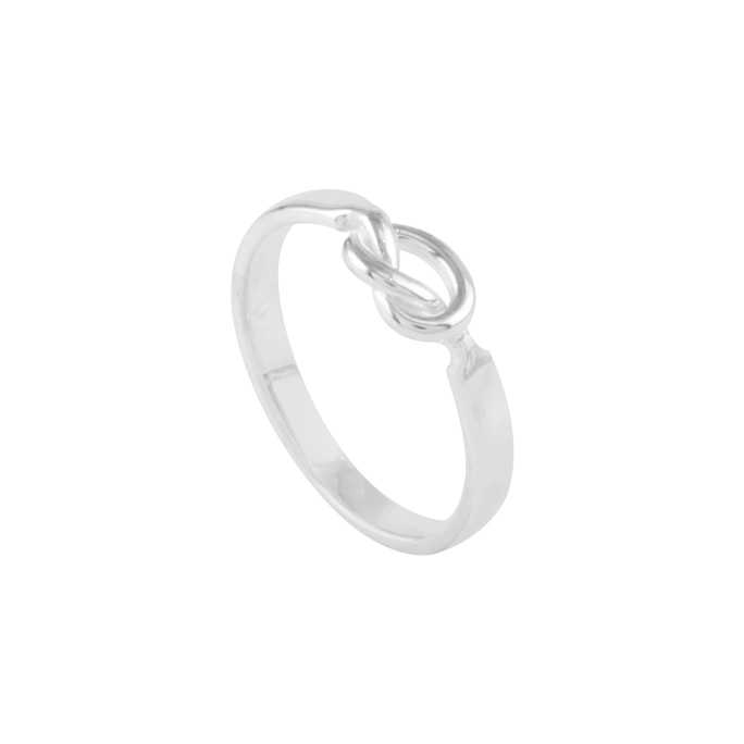 925 Sterling Silver Knot Plain Silver Ring