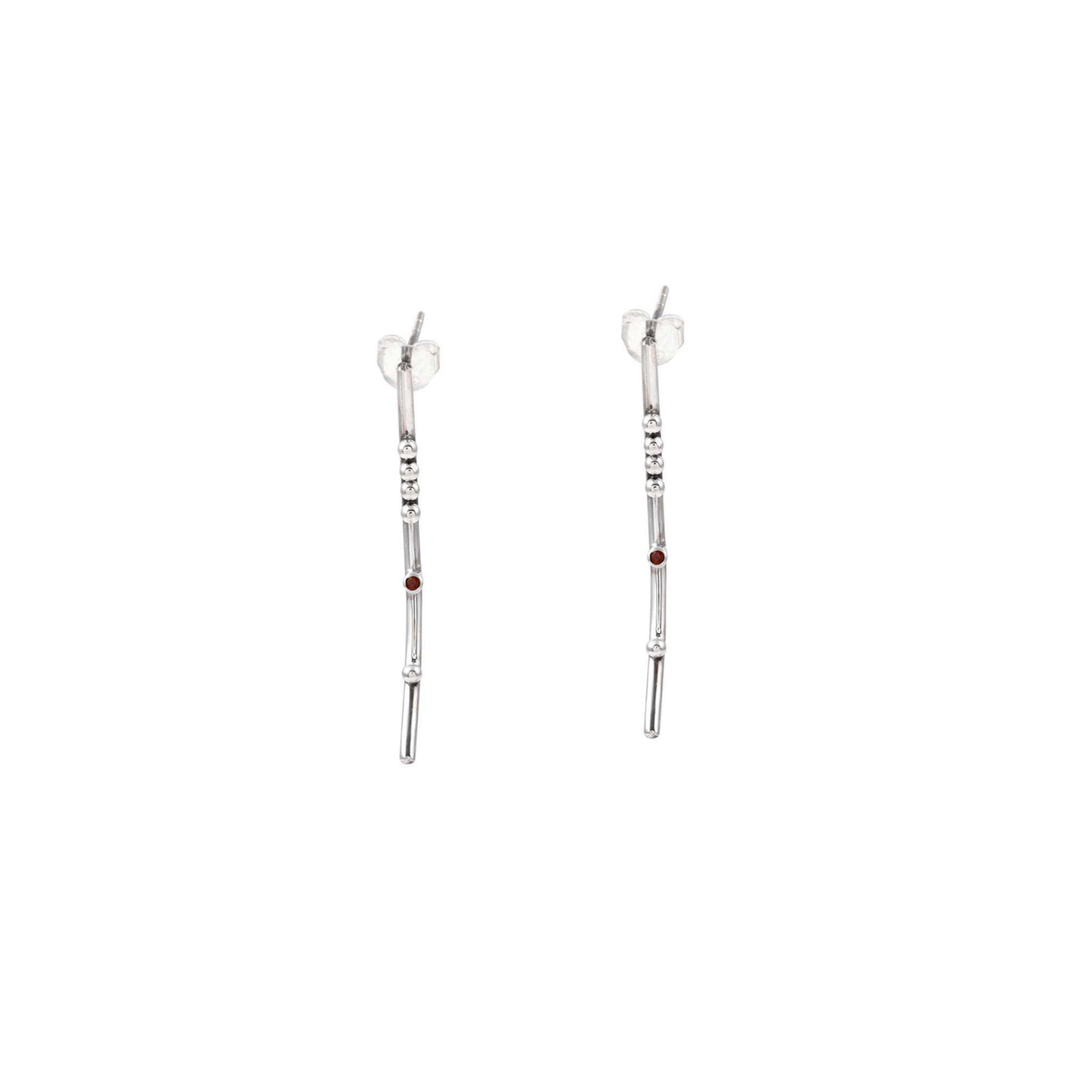 Ethnic Gemstone Drop Earring made with 925 Sterling Silver