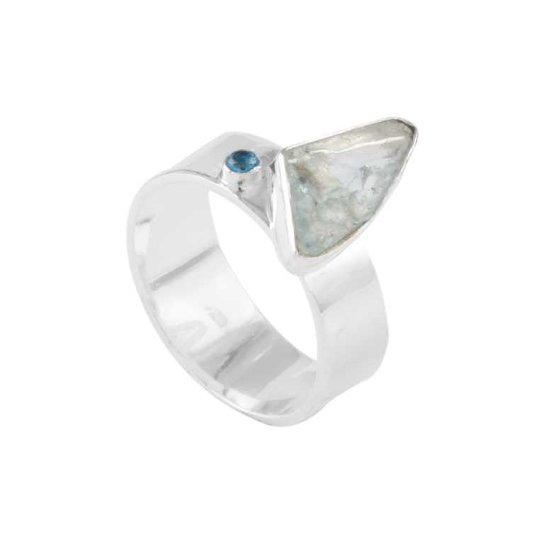 925 Sterling Silver Multi Gem Stone Silver Ring