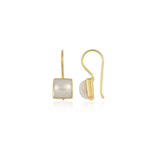 Modern Design Pearl Earring Made with 925 Sterling Silver for Women