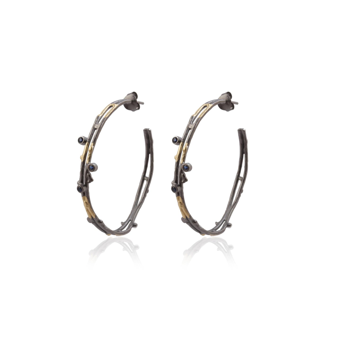 Stylish Gemstone 2 tone Silver Earring for Women