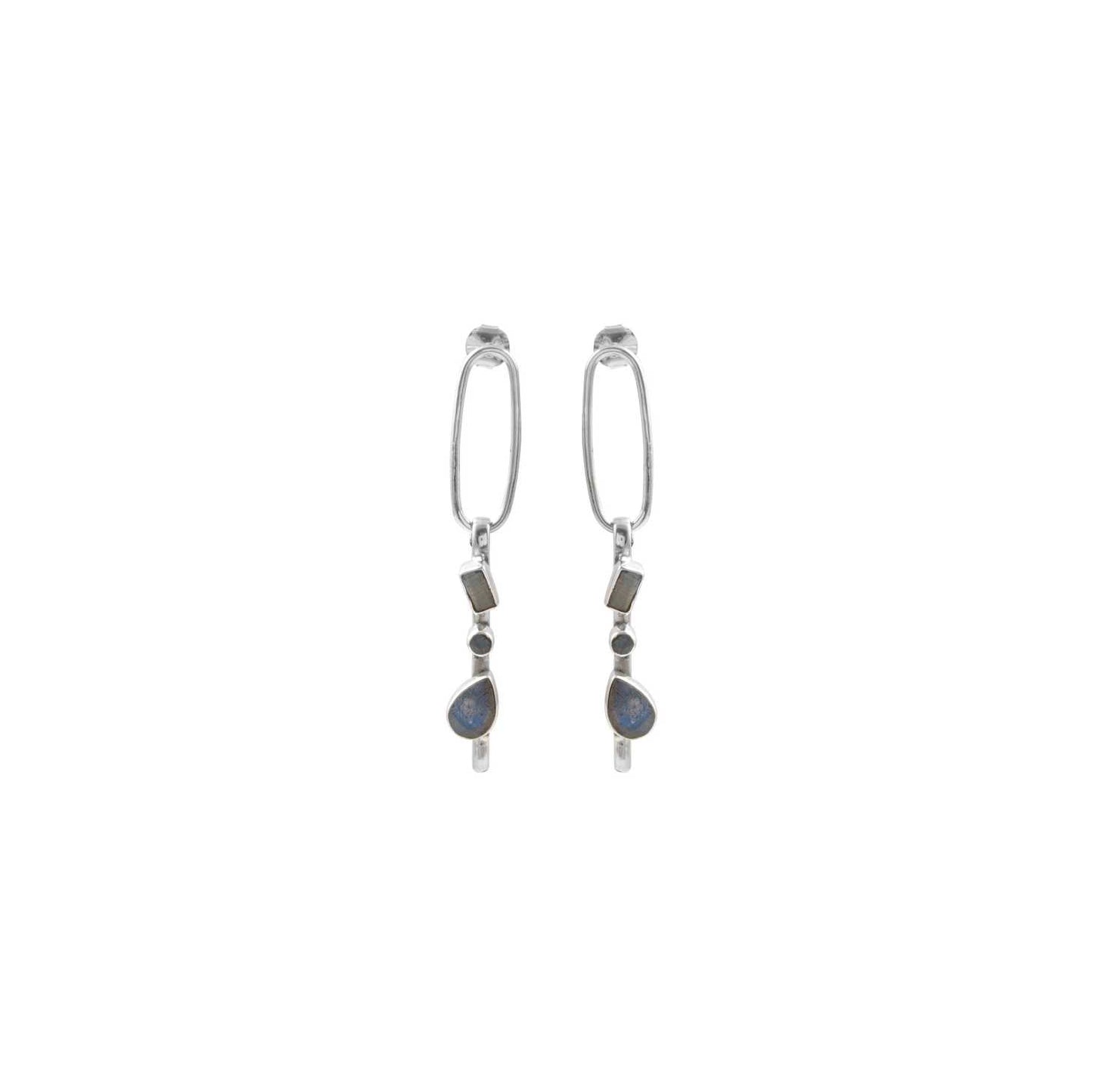 925 Multi stone Earring
