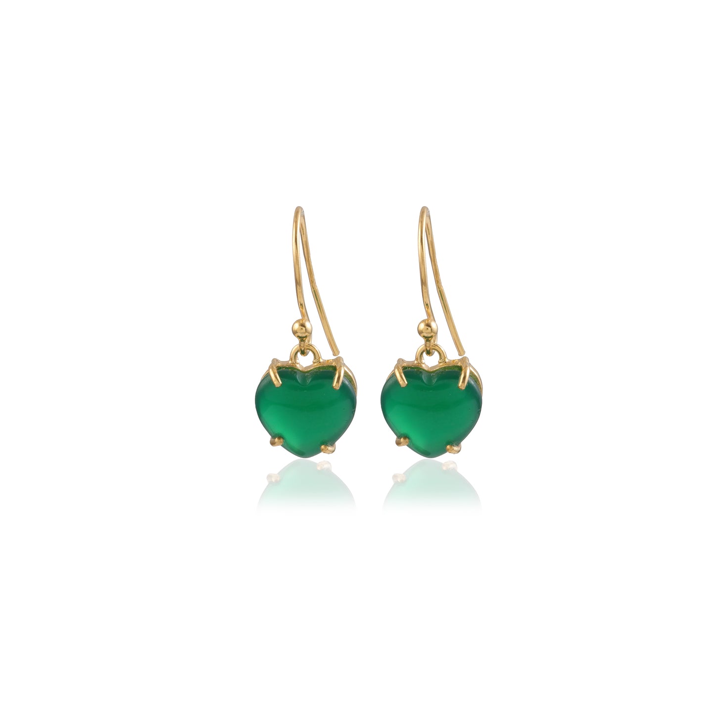 Heart Shape Gemstone Drop Earring made with 925 Sterling Siver for Women
