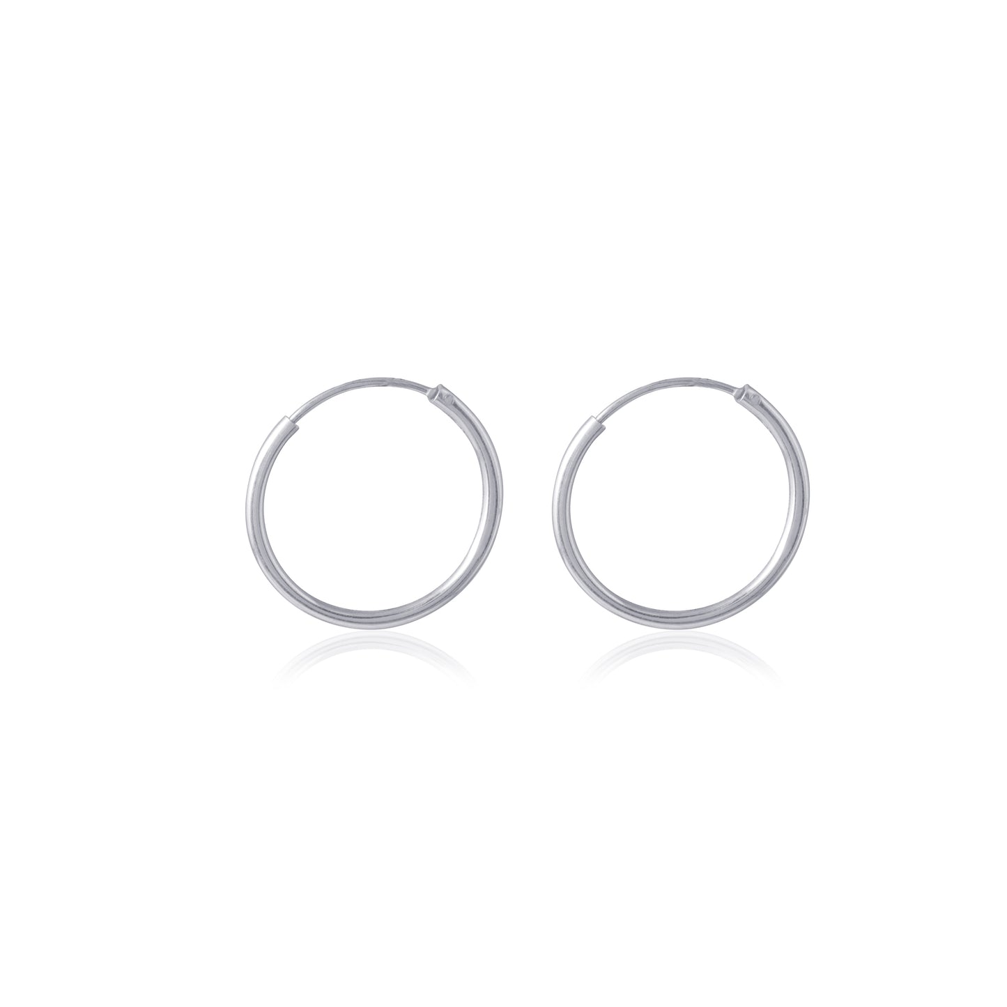 925 Silver Plain Bali Earring