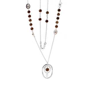 Sterling silver gemstone necklace