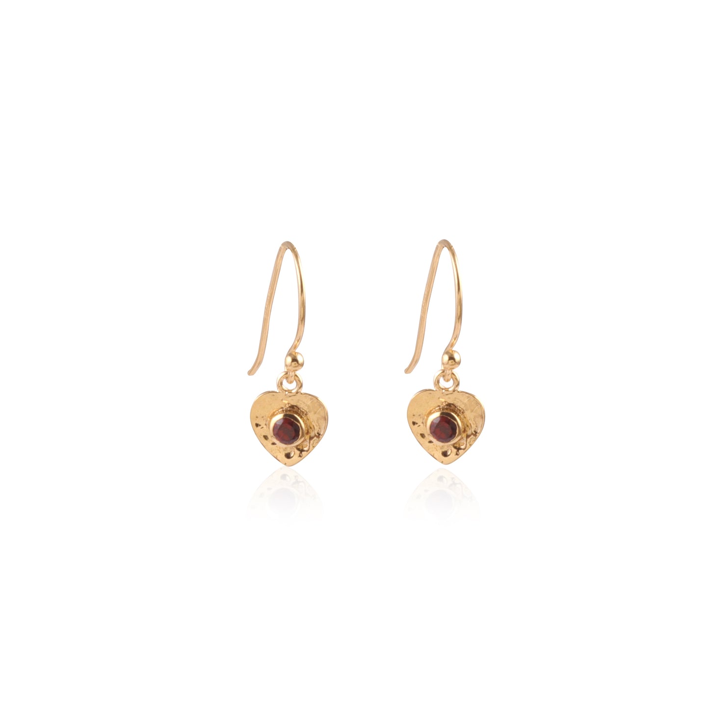 Heart Shape Gemstone Earring Made with 925 Sterling Silver