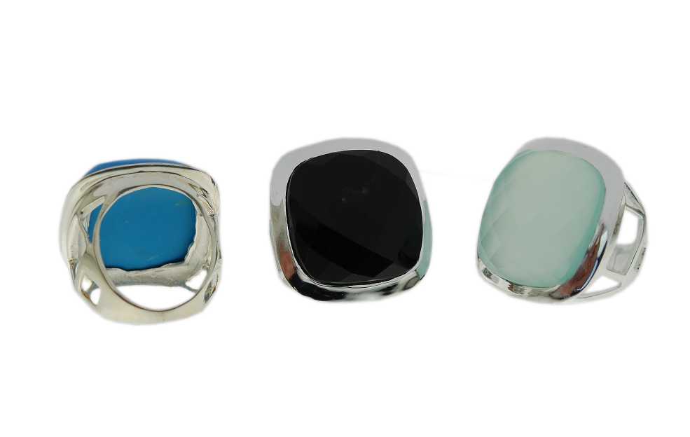 925 Sterling Silver Single Stone Silver Ring