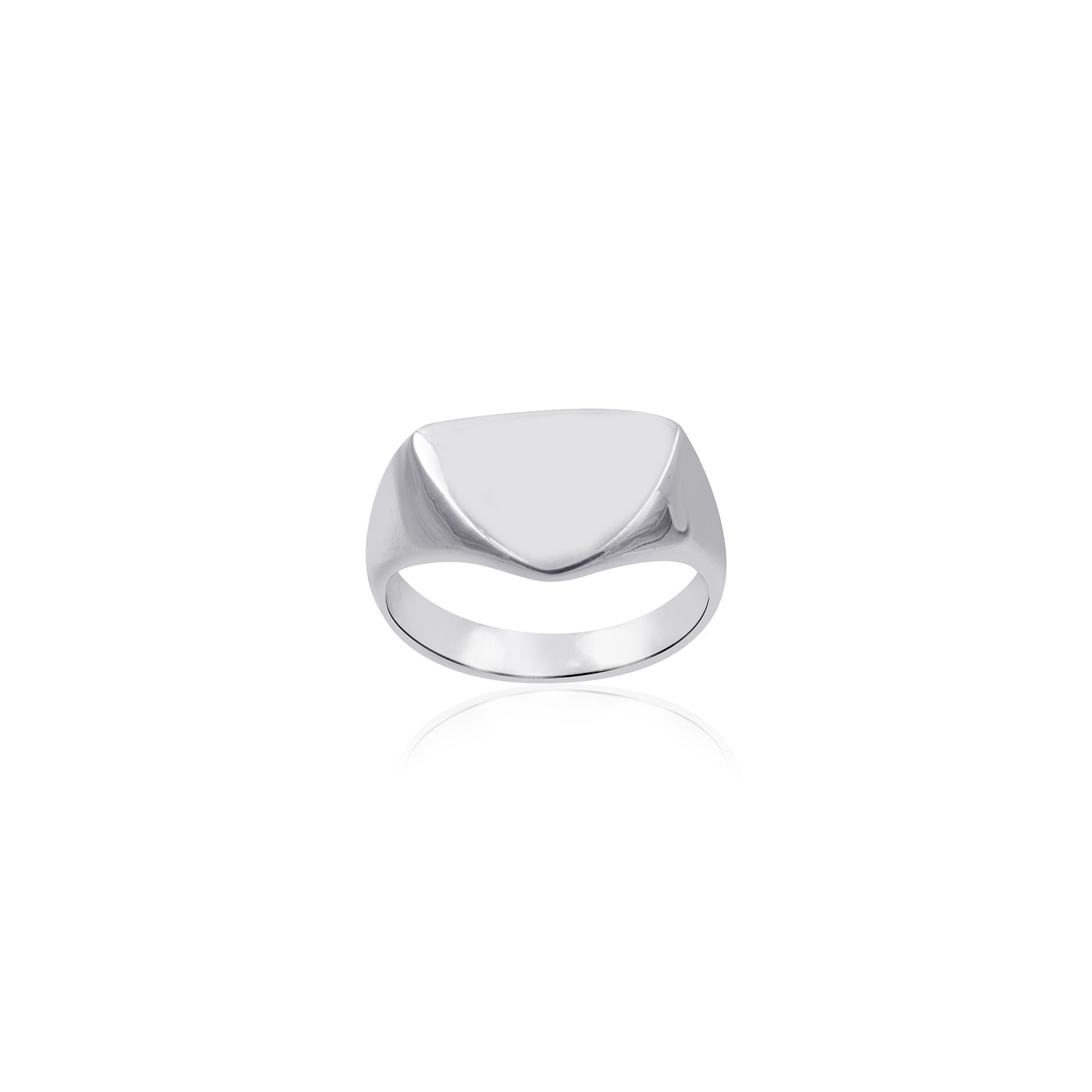 Modern Plain Silver Ring with 925 Sterling Silver