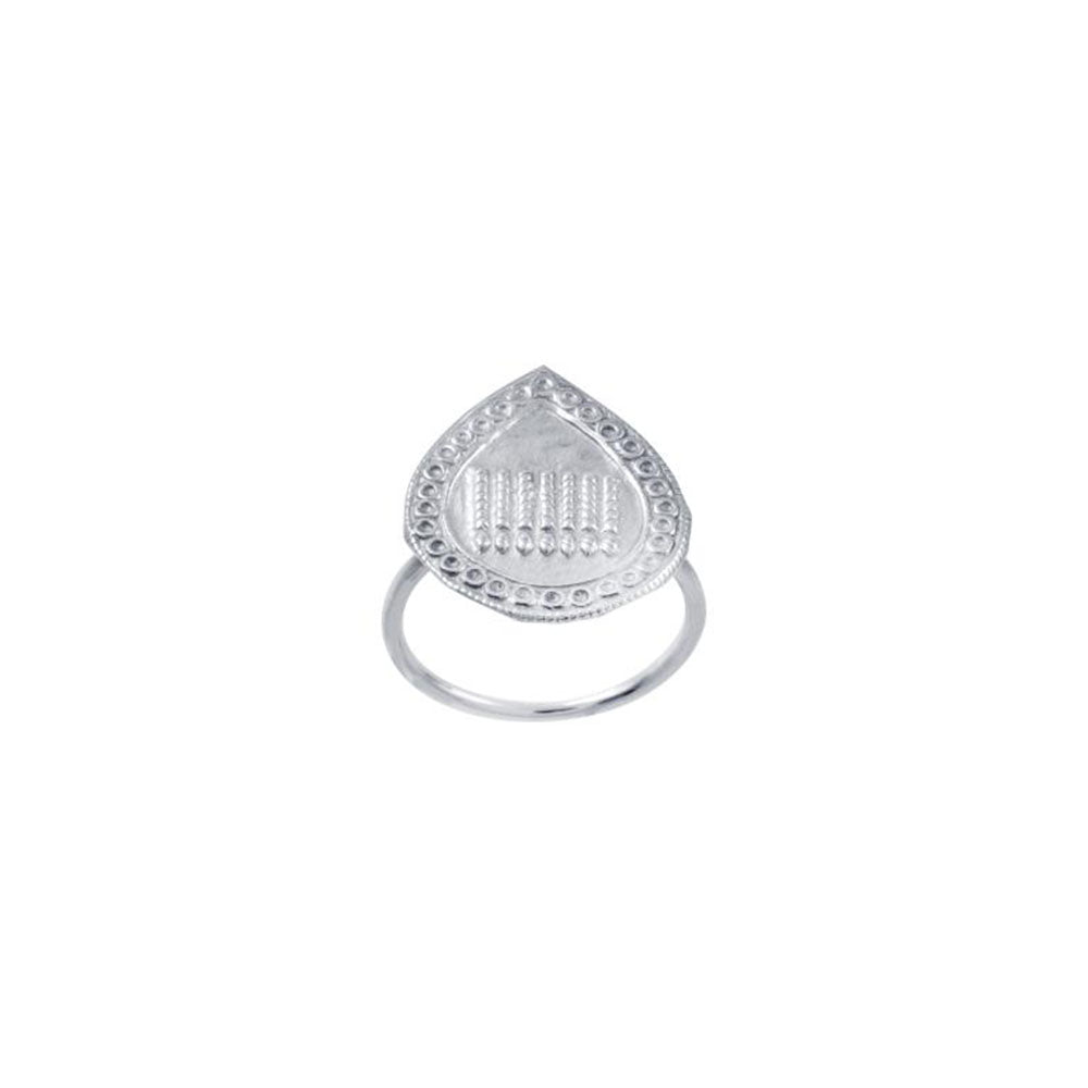 Ethnic carved Textured Sterling Silver Ring