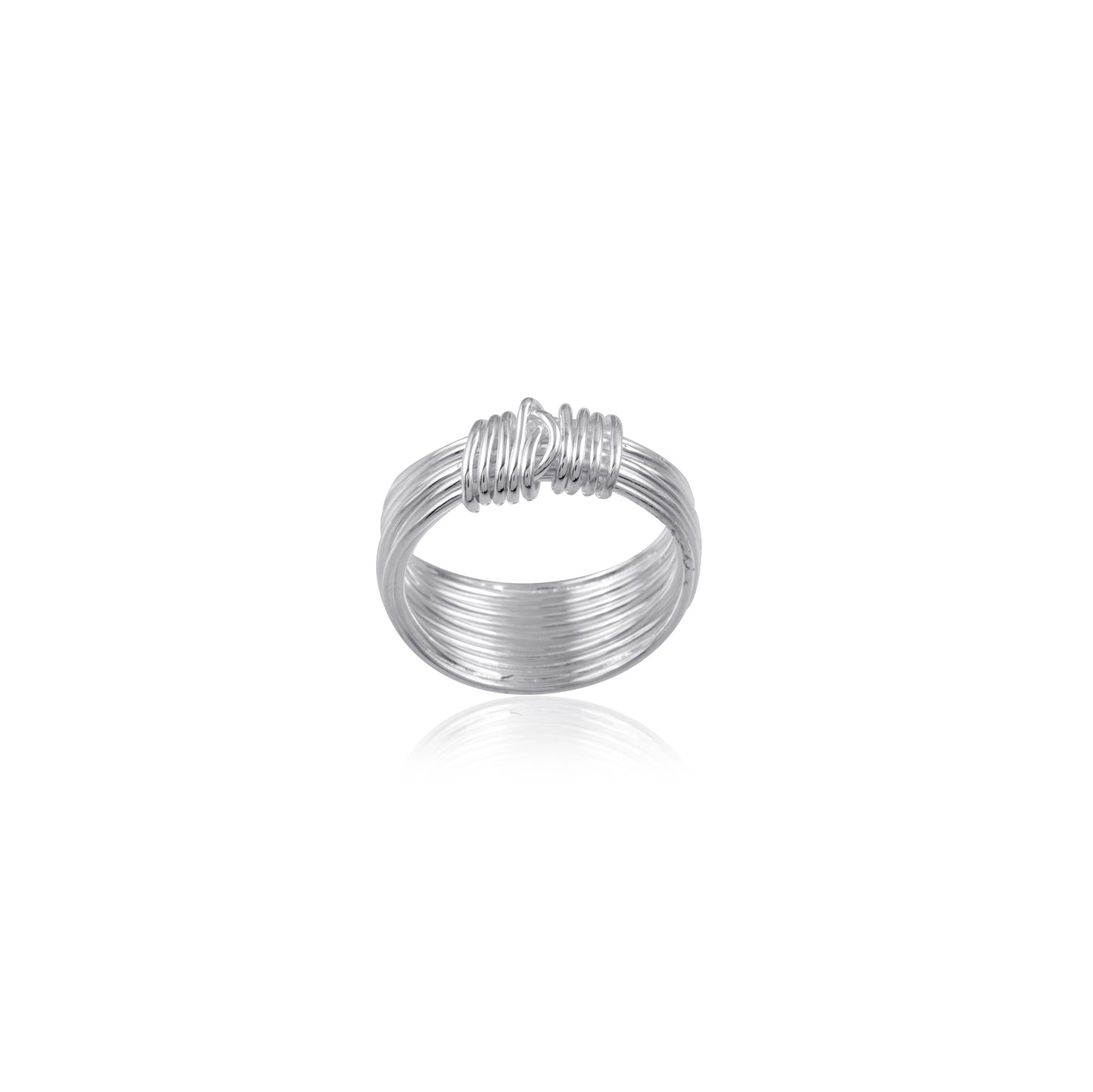 Wired Silver Ring With 925 Sterling Silver